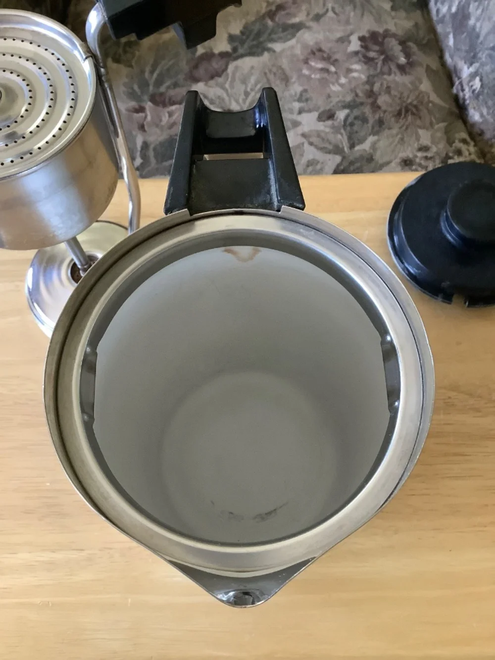 Corning Ware Blue Cornflower 10-Cup COFFEE POT Percolator E-1210 NO CORD